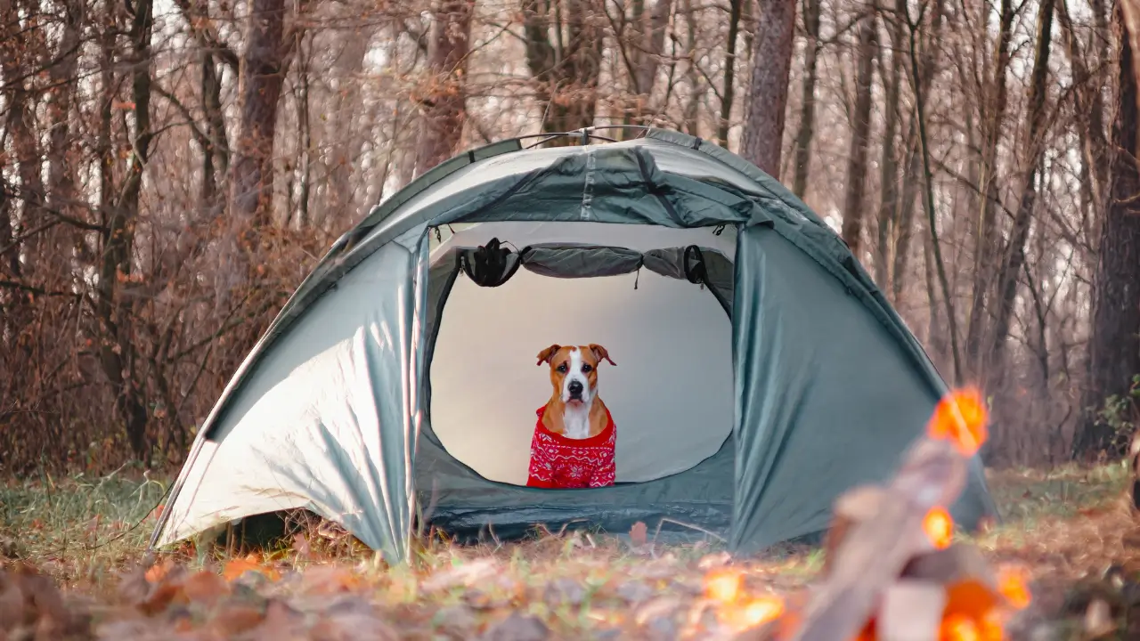 Barraca Limpa ao Acampar com Cachorro